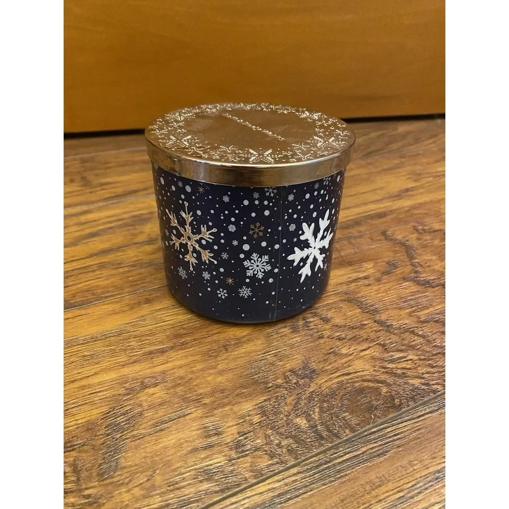 NEW Bath & Body Works Midnight Snow Candle Holder 3 Wick Set